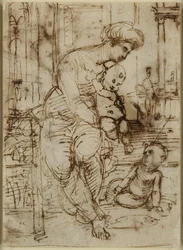 Recto: The Virgin and Child and St John, WA1846.162